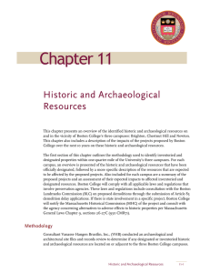 Chapter 11 Historic and Archaeological Resources