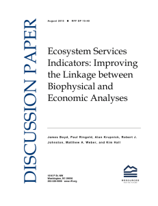 Ecosystem Services Indicators: Improving the Linkage between