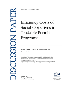 Efficiency Costs of Social Objectives in Tradable Permit