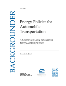 BACKGROUNDER  Energy Policies for Automobile