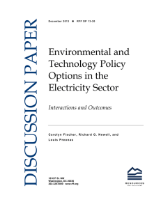 Environmental and Technology Policy Options in the