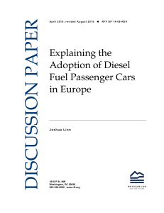 DISCUSSION PAPER Explaining the Adoption of Diesel