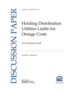 DISCUSSION PAPER Holding Distribution Utilities Liable for