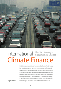 climate finance International The New Reason for Global Climate Gridlock