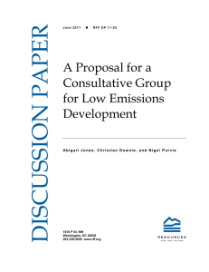 DISCUSSION PAPER A Proposal for a Consultative Group