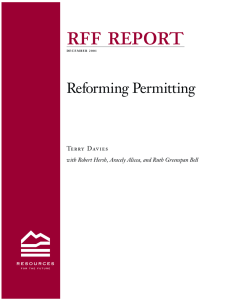rff report Reforming Permitting Terry Davies