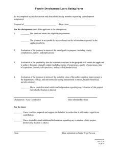 Faculty Development Leave Rating Form