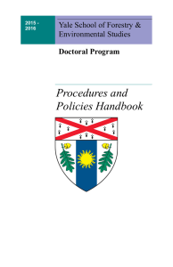 Procedures and Policies Handbook  Yale School of Forestry &amp;
