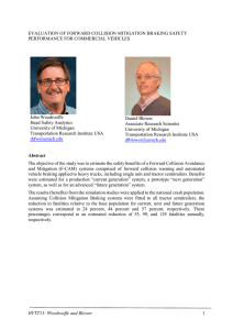 EVALUATION OF FORWARD COLLISION MITIGATION BRAKING SAFETY PERFORMANCE FOR COMMERCIAL VEHICLES