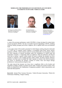 MODELLING THE PERFORMANCE OF JOINTED PLAIN CONCRETE