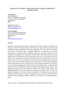 THE EFFECT OF WHEEL CONFIGURATION ON VEHICLE COMPONENT TEMPERATURES  Yul Malzahn