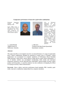 Comparative performance of innovative quad-trailer combinations