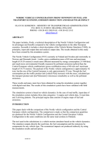 NORDIC VEHICLE CONFIGURATION FROM VIEWPOINT OF FUEL AND