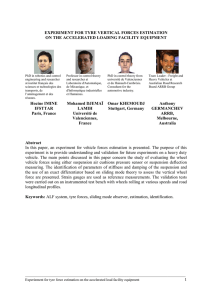 EXPERIMENT FOR TYRE VERTICAL FORCES ESTIMATION