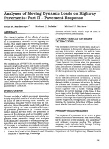 on .... mghway Moving Pavements: Part 11 -- Pavement Response Analyses of