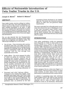 Effects of Nationwide Introdu.ction of Twin Trailer Trucks in the UeSe