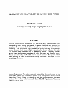 SIMULATION AND  MEASUREMENT  OF  DYNAMIC  TYRE... SUMMARY