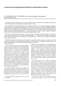 A rationale for regulating roll stability of combination vehicles