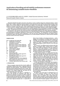 Application of handling and roll stability performance measures