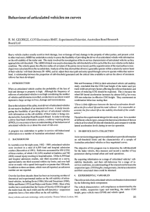 Behaviour of articulated vehicles on curves R. BoardLtd