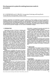 Development of a system for ranking transverse cracks in pavements R.