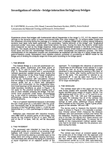 Investigation of vehicle - bridge interaction for highway bridges R.