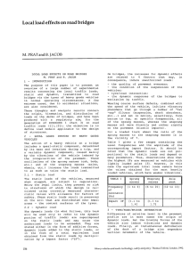 effects on road bridges M. PRAT and B. JACOB