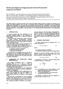 Multi-span highway bridge dynamic test and its dynamic response calculation J.