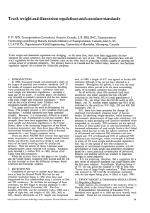 Truck weight and dimension regulations and container standards J.