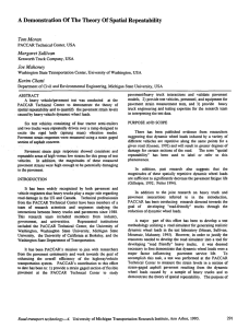 A Demonstration Of The Theory Of Spatial Repeatability Tom Moran Margaret Sullivan JoeMahoney