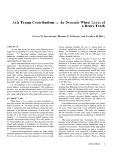 Axle Tramp Contributions to the Dynamic Wheel Loads of