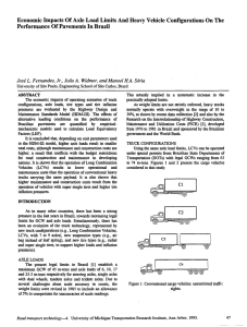 Economic Impacts Of Axle Load Limits And Heavy Vehicle Configurations... Performance Of Pavements In Brazil