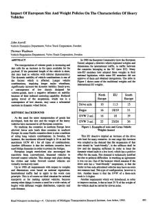 Impact Of European Size And Weight Policies On The Characteristics... Vehicles lohnAurell Thomas Wadman