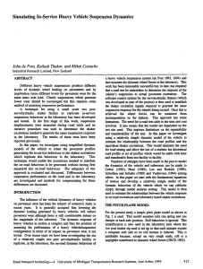 Simulating In-Service Heavy Vehicle Suspension Dynamics ABSTRACT and