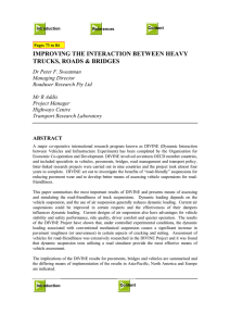 IMPROVING THE INTERACTION BETWEEN HEAVY TRUCKS, ROADS &amp; BRIDGES