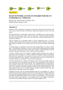 ROAD NETWORK ACCESS STANDARDS FOR HEAVY COMMERCIAL VEHICLES ARRB Transport Research Ltd