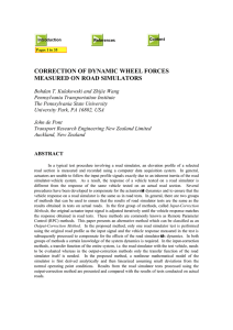 CORRECTION OF DYNAMIC WHEEL FORCES MEASURED ON ROAD SIMULATORS