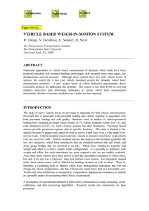 VEHICLE BASED WEIGH-IN-MOTION SYSTEM ABSTRACT