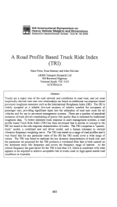 fB - A Road Profile Based Truck Ride Index