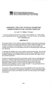 ASSESSING THE COST OF ROAD GEOMETRIC IMPROVEMENTS FOR LONGER VEHICLES