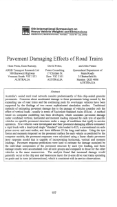 Pavement Damaging Effects of Road Trains