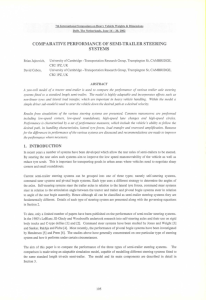 COMPARATIVE PERFORMANCE OF SEMI-TRAILER STEERING SYSTEMS