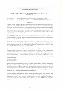 IMPACTS OF DIFFERENT JUNCTION TYPES ON HEAVY DUTY VEHICLES