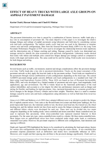 EFFECT OF HEAVY TRUCKS WITH LARGE AXLE GROUPS ON ABSTRACT