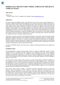 MODELLING THE DYNAMIC WHEEL FORCES OF THE HEAVY VEHICLE FLEET ABSTRACT