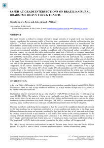 SAFER AT GRADE INTERSECTIONS ON BRAZILIAN RURAL ABSTRACT