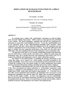 SIMULATION OF DAMAGE EVOLUTION IN A SPRAY SEALED ROAD