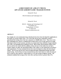 A DISCUSSION OF A HEAVY TRUCK ADVANCED AERODYNAMIC TRAILER SYSTEM