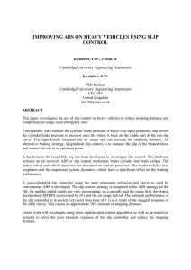 IMPROVING ABS ON HEAVY VEHICLES USING SLIP CONTROL