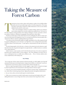 T Taking the Measure of Forest Carbon